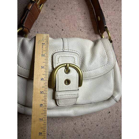 Vintage Coach SoHo Buckle Bag Cream Brown Y2K - Picture 3 of 16